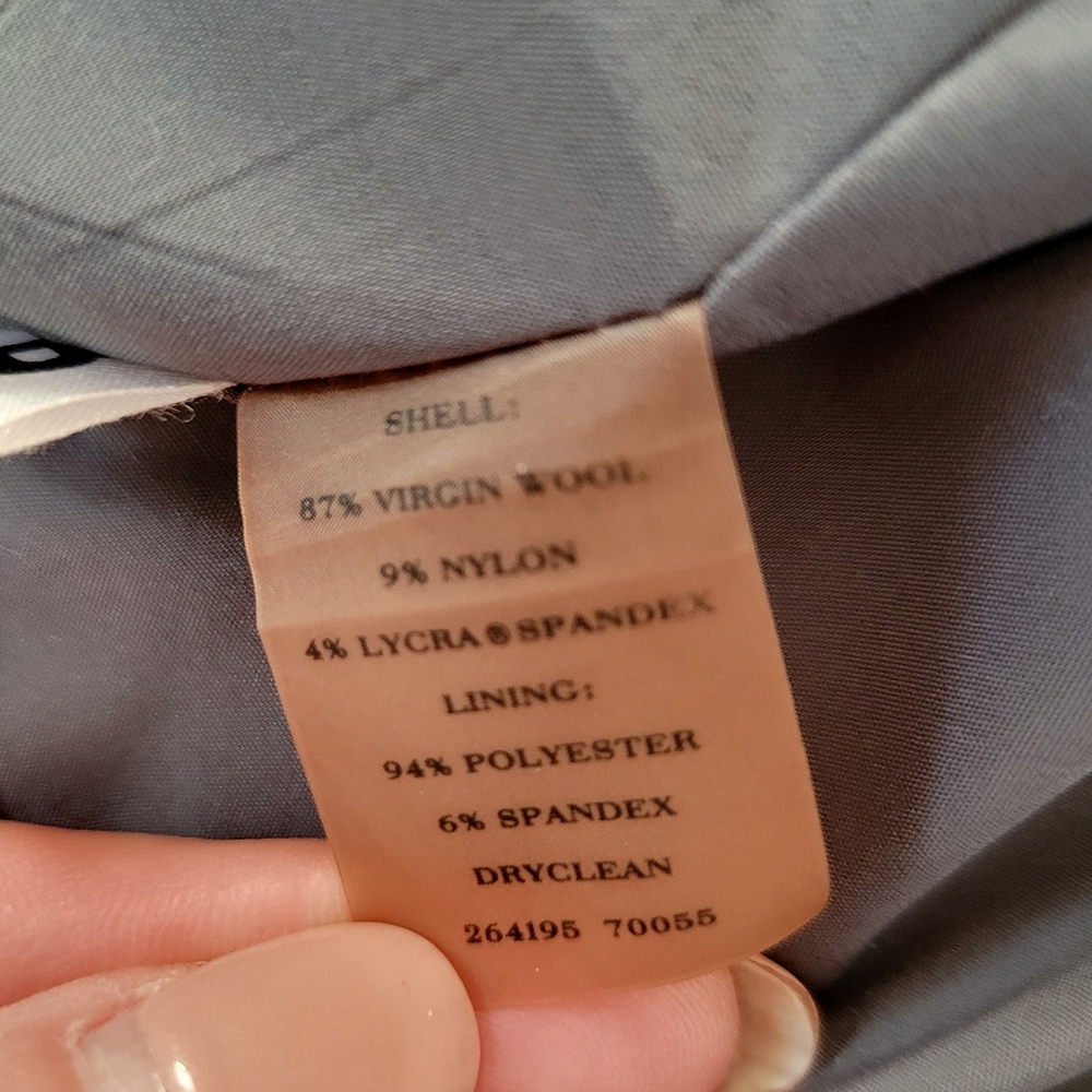 Ann Taylor Gray Micro Tooth One Button Blazer 8T (Tall) - Picture 10 of 13